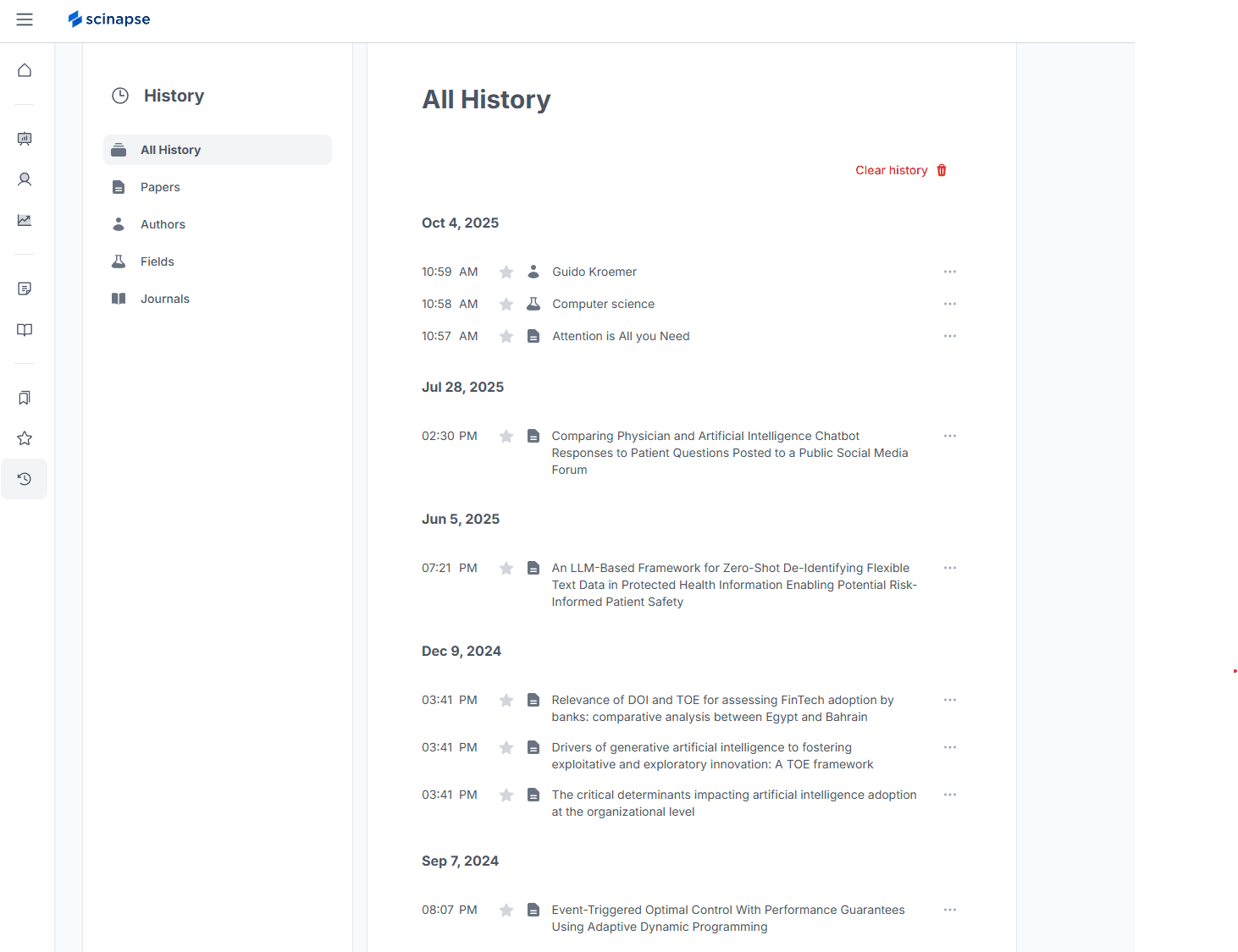 Scinapse 유저 편의 기능 개발 preview